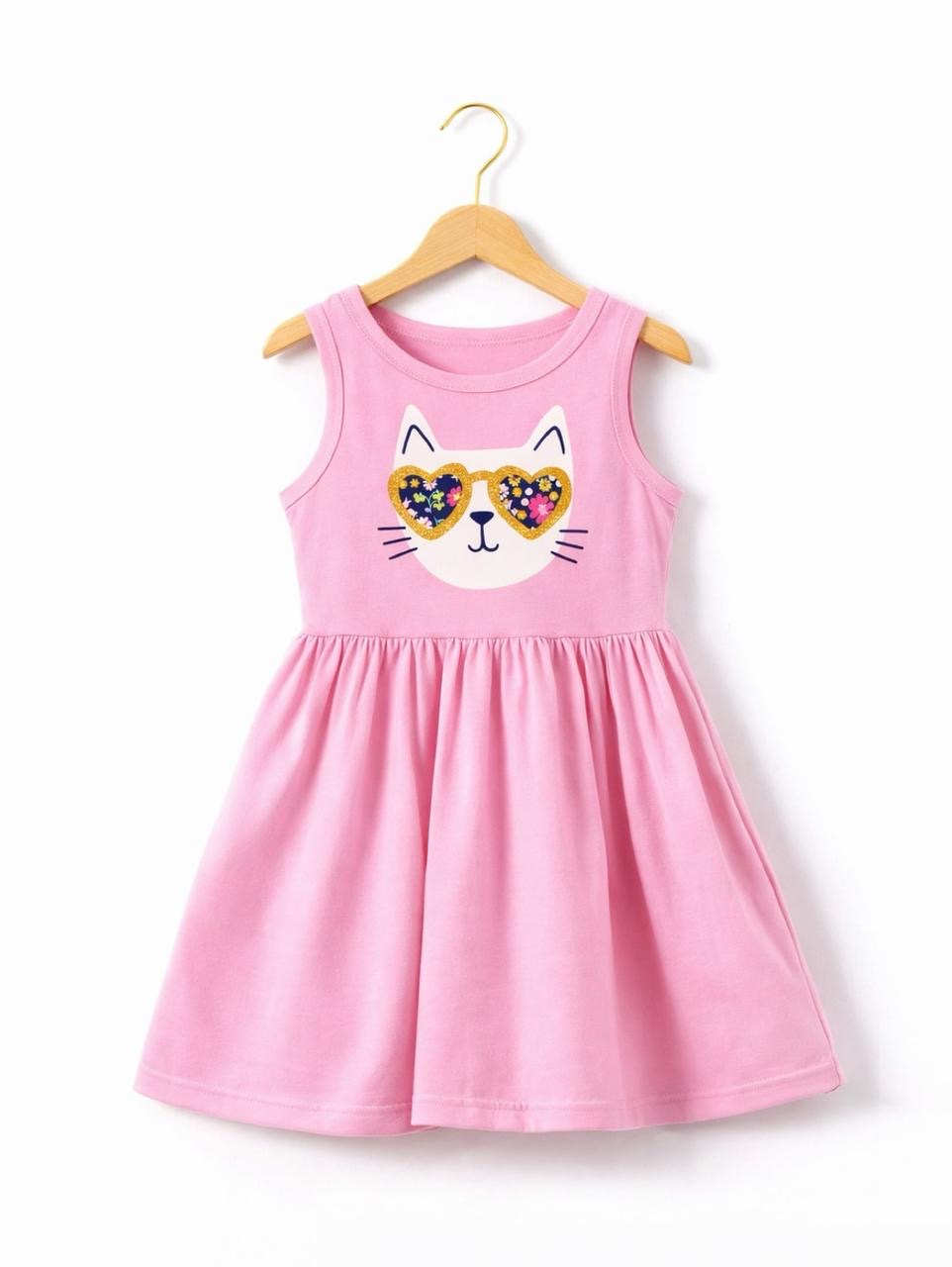 PINK CAT FROCK