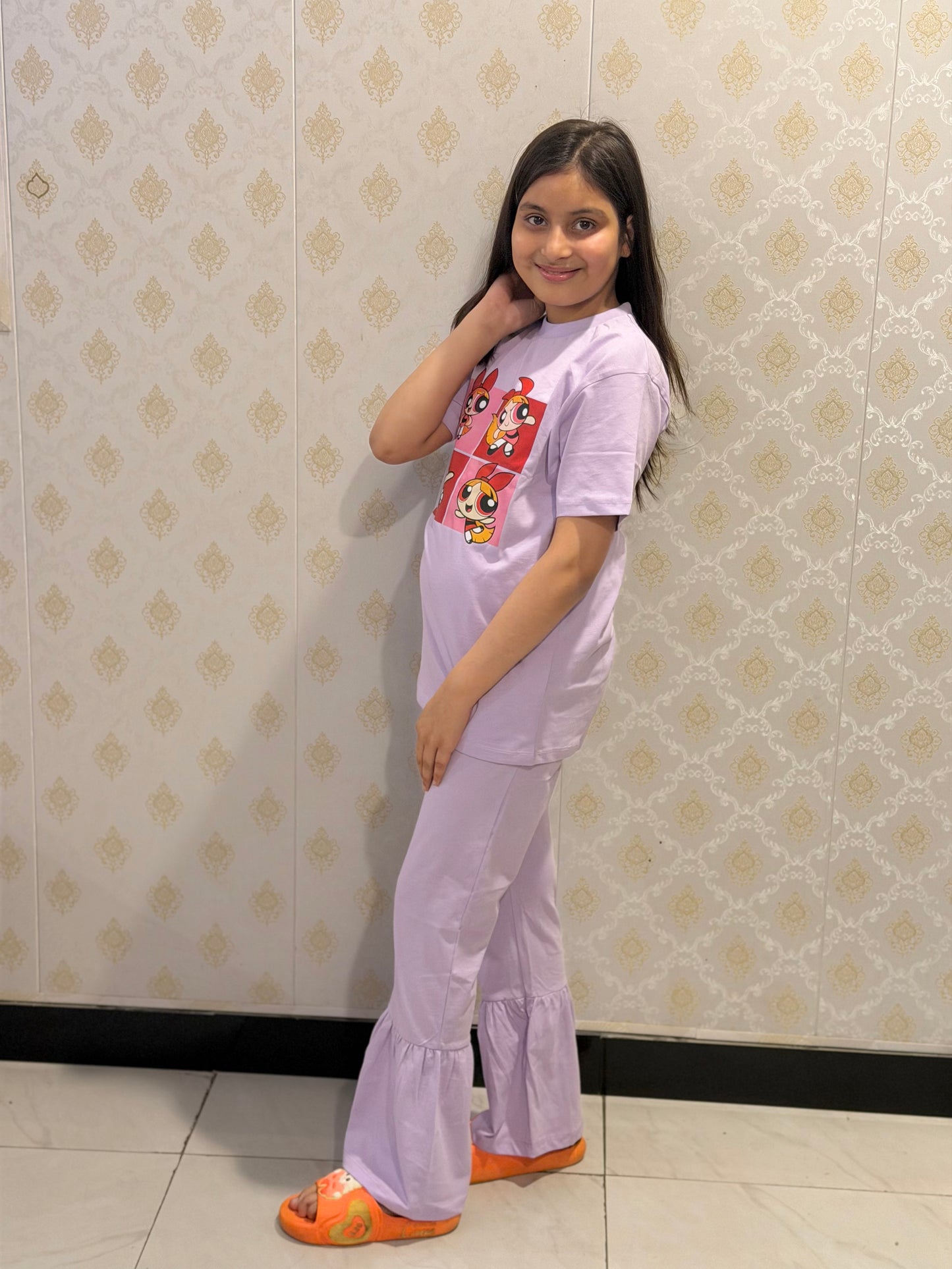 PURPLE POWER GIRLS TROUSER SET