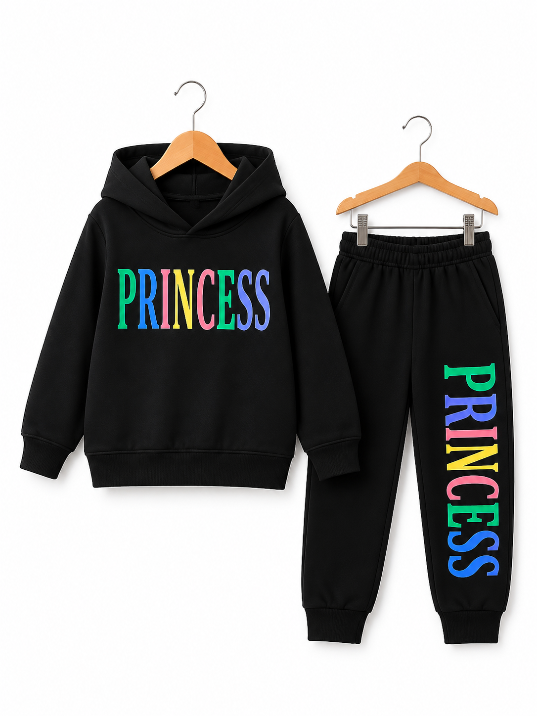 BLACK PRINCESS FLEECE SUIT