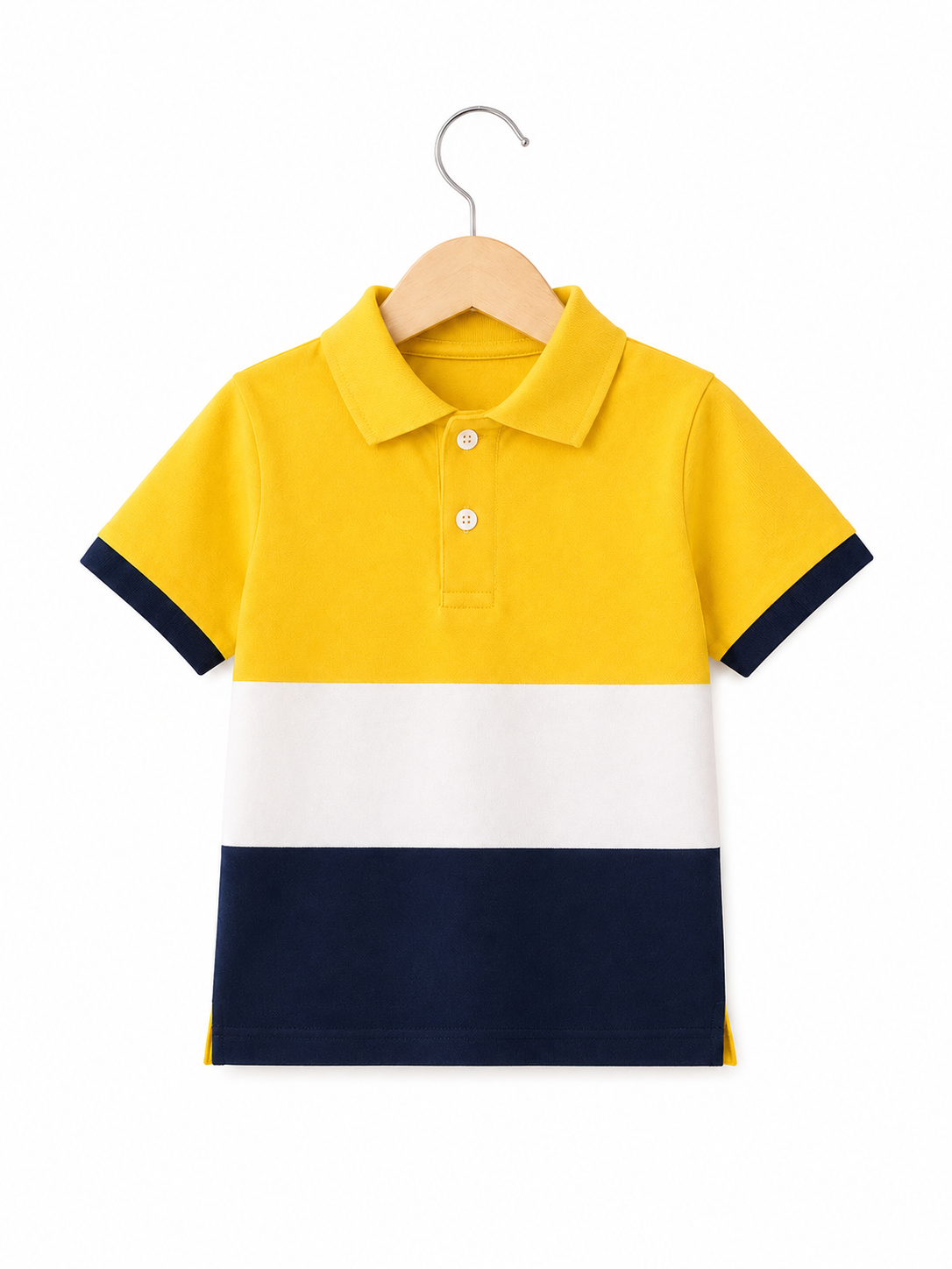 YELLOW COLOR BLOCK POLO