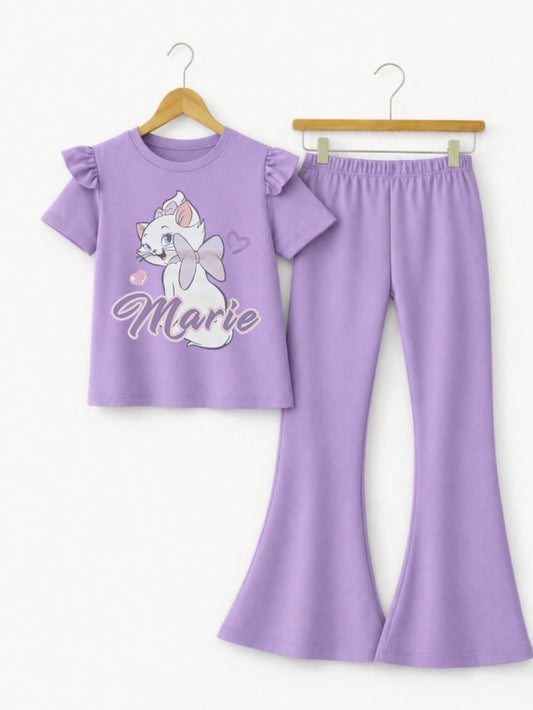 PURPLE CAT TROUSER SET