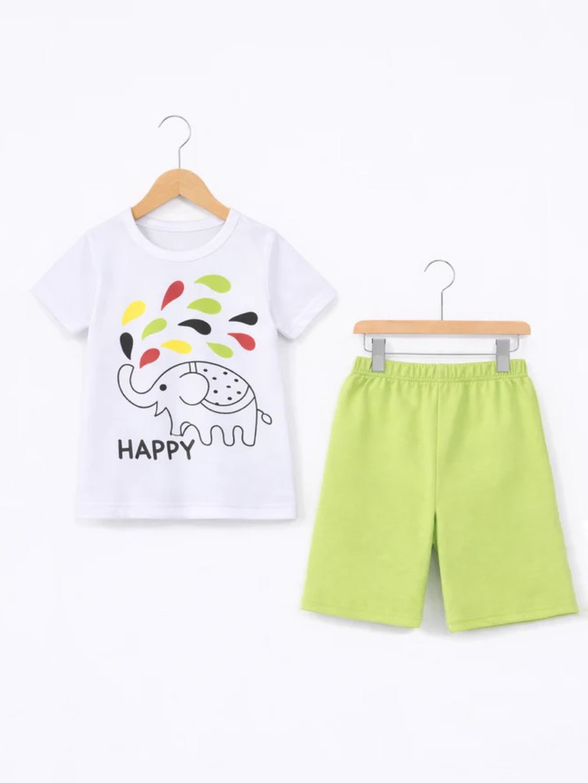HAPPY ELEPHANT SHORT SET