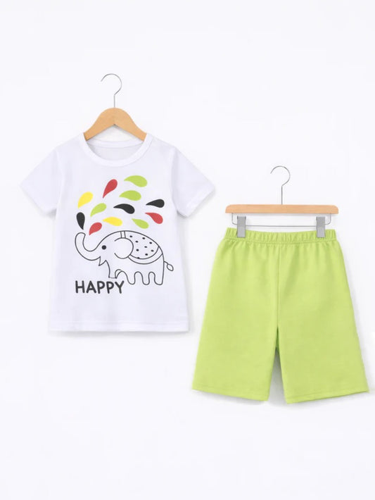 HAPPY ELEPHANT SHORT SET