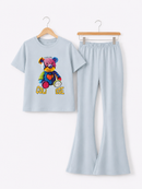 BLUE TEDDY TROUSER SET