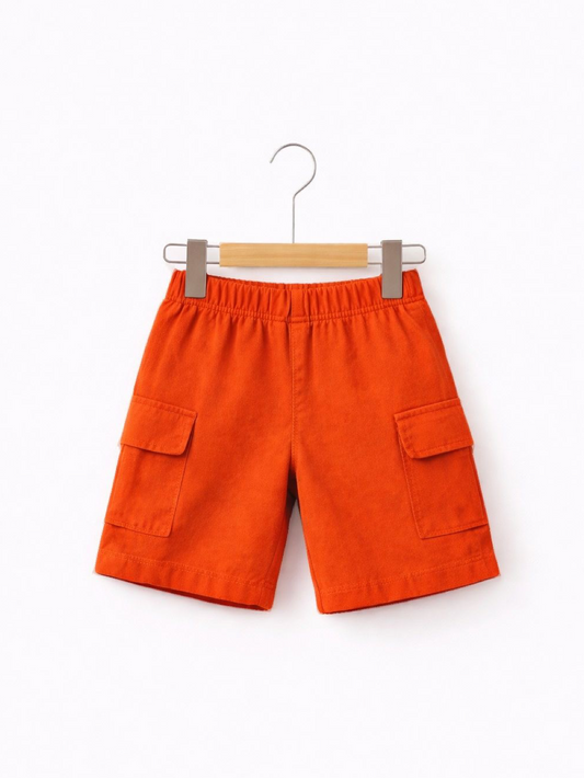 ORANGE CARGO SHORTS