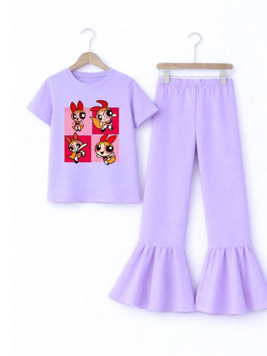 PURPLE POWER GIRLS TROUSER SET