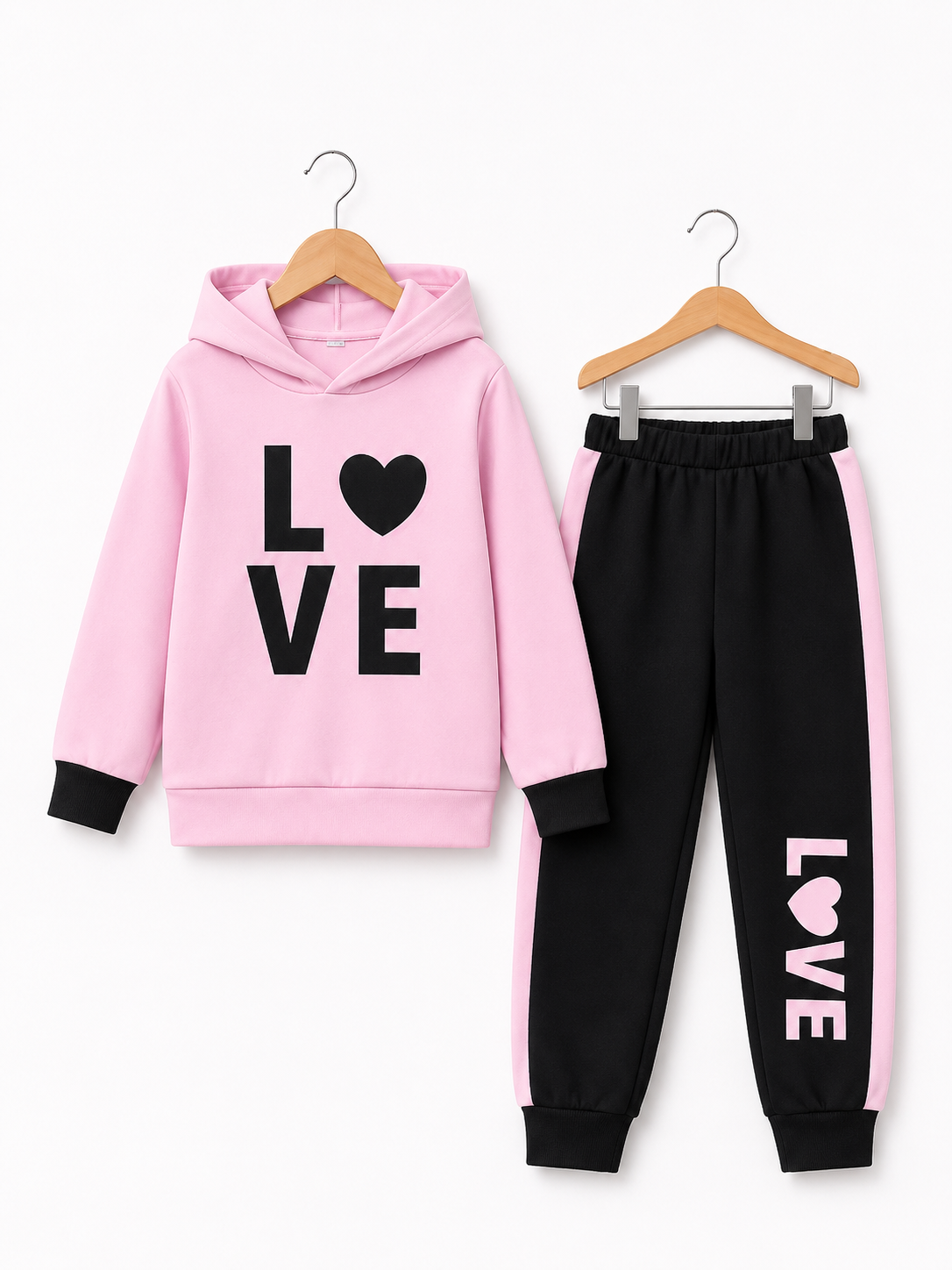 PINK LOVE FLEECE SUIT