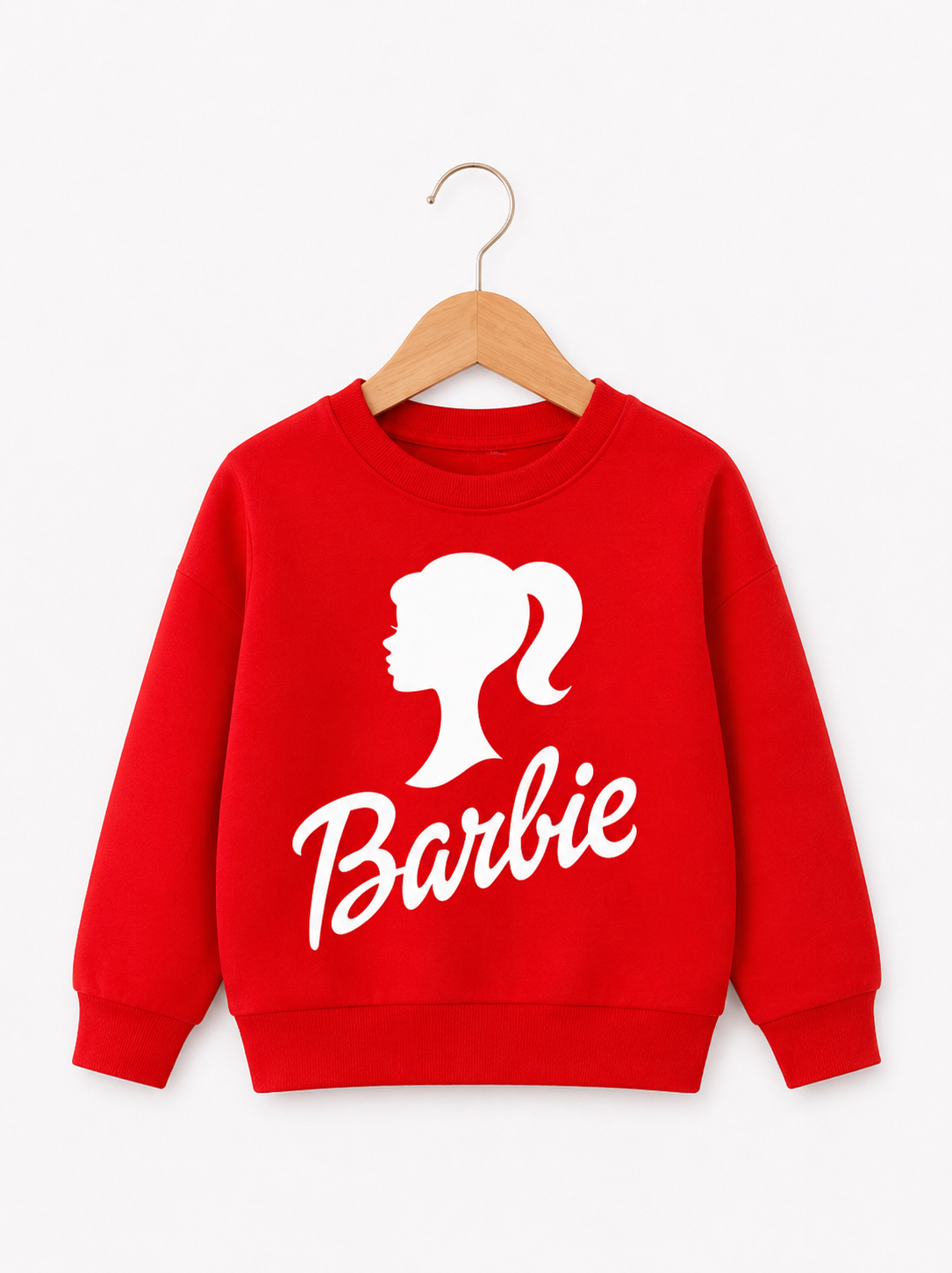 RED BARBIE FLEECE SWEATSHIRT