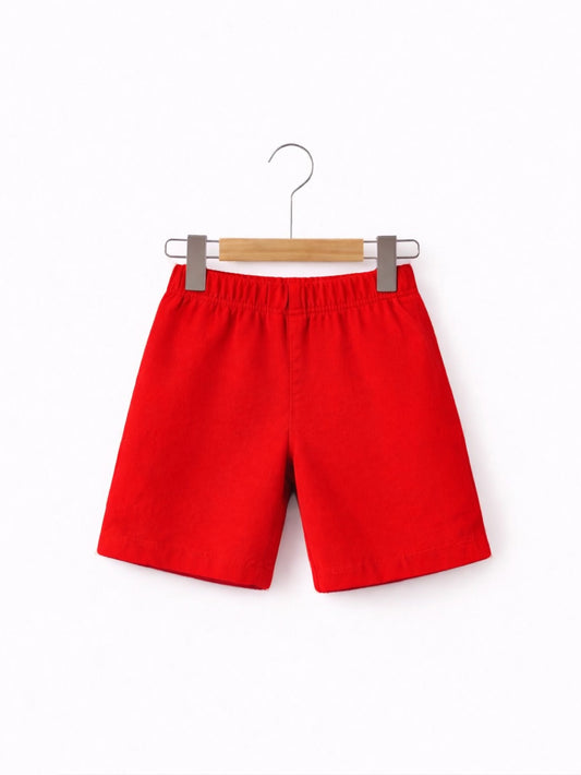 RED BASIC SHORTS