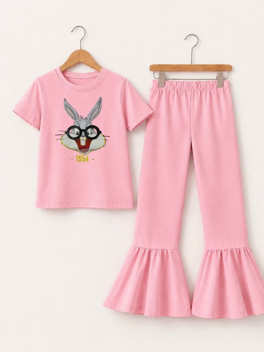 PINK BUNNY TROUSER SET