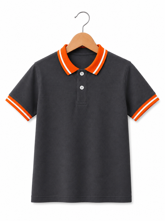 GREY ORANGE POLO