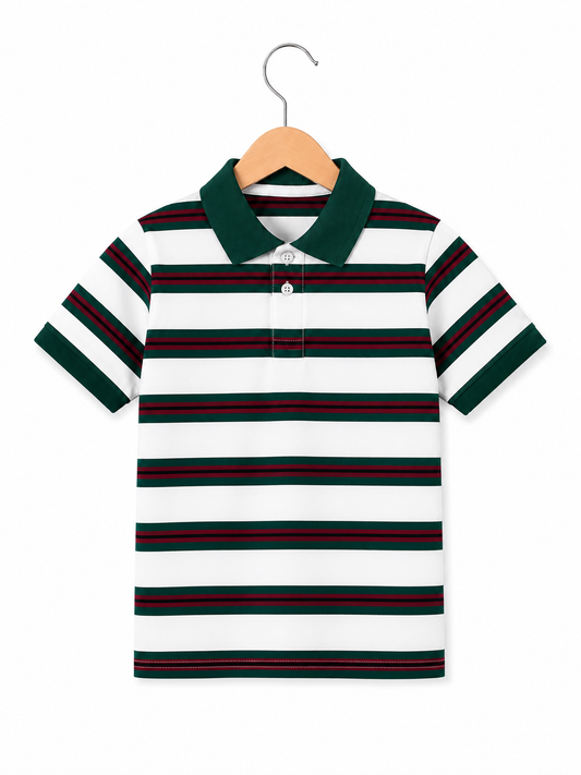 GREEN STRIPE POLO