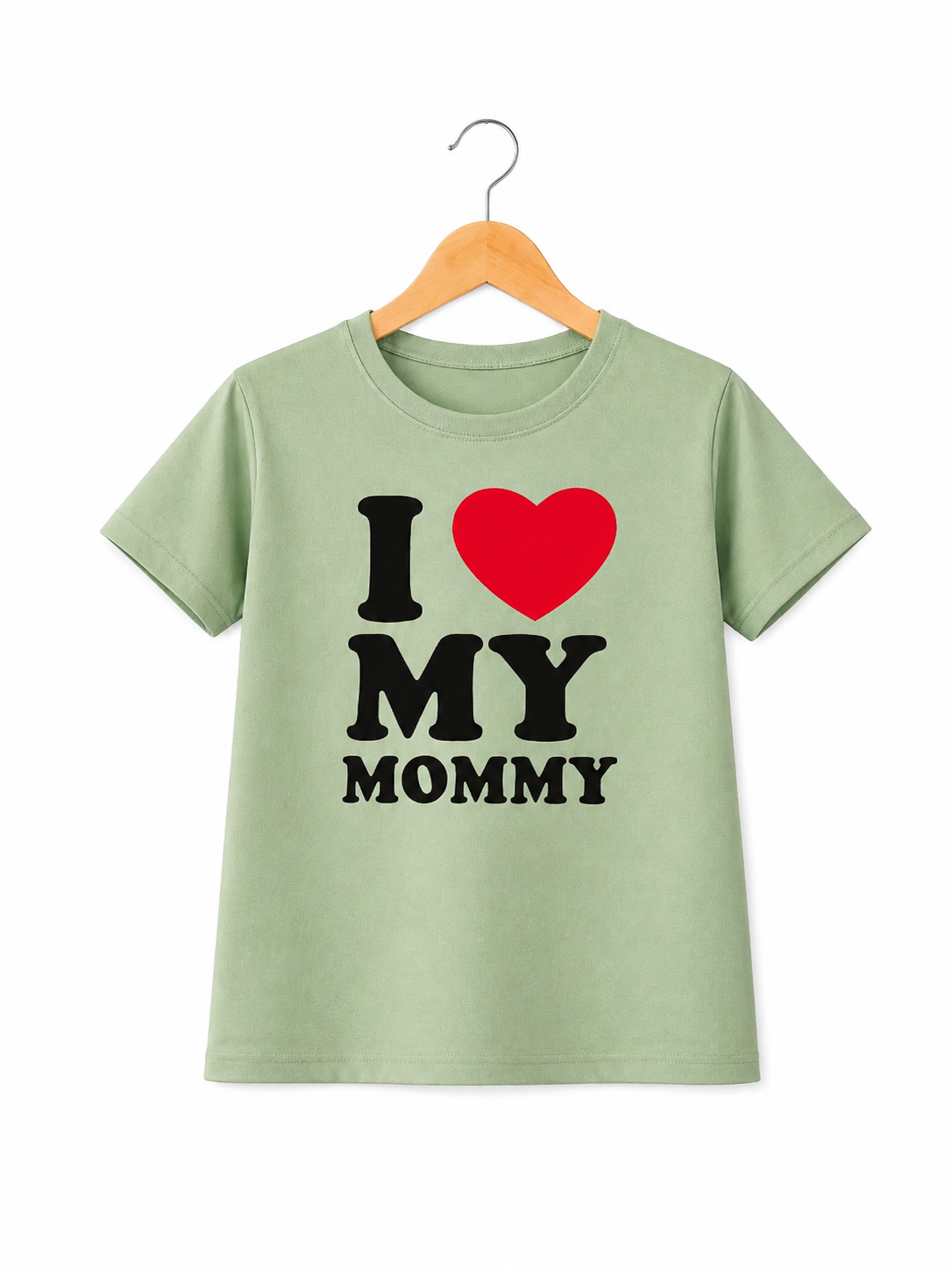 GREEN I LOVE MOMMY TEE
