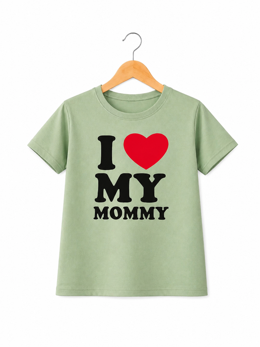 GREEN I LOVE MOMMY TEE