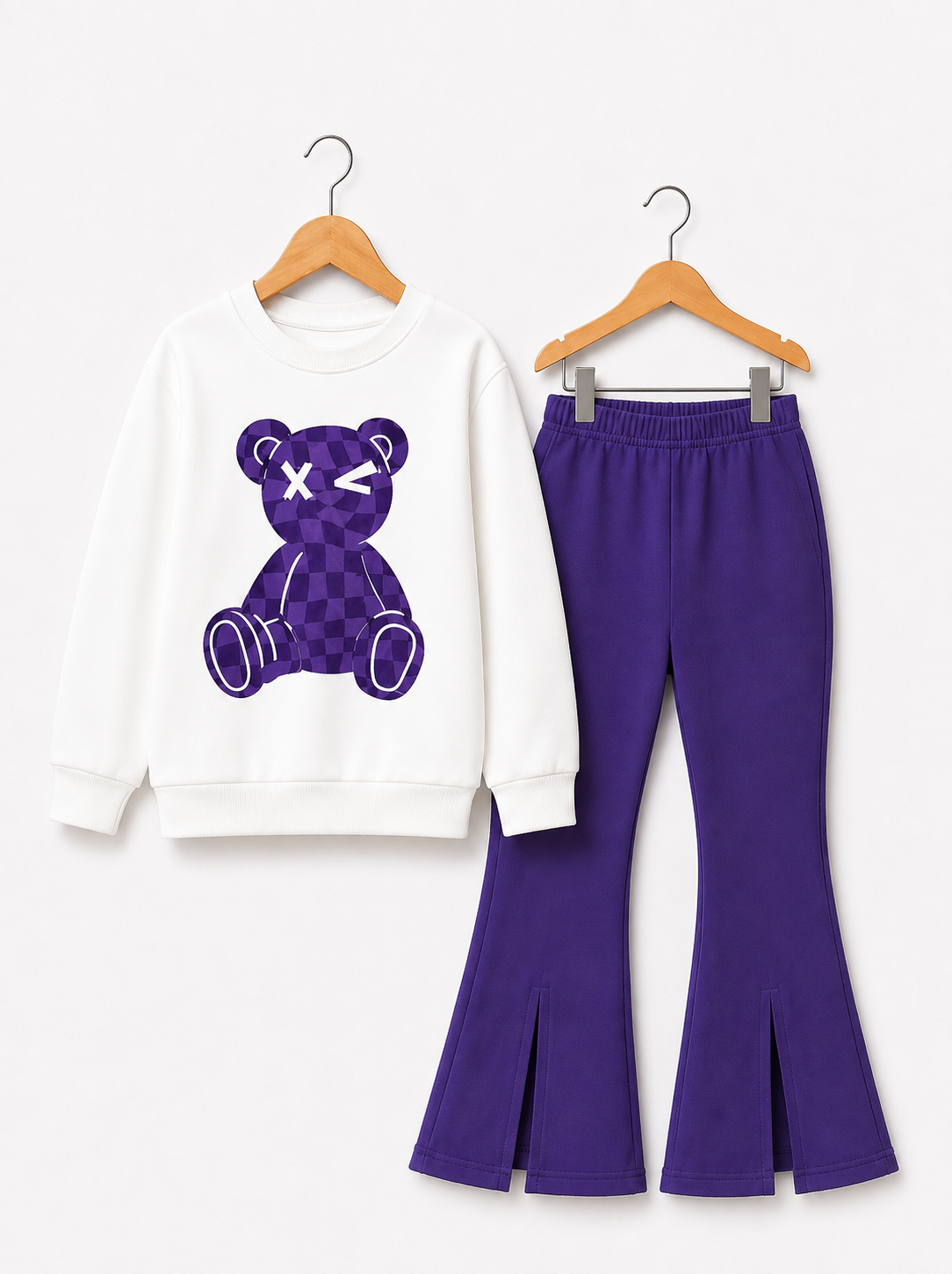PURPLE TEDDY FLEECE SUIT