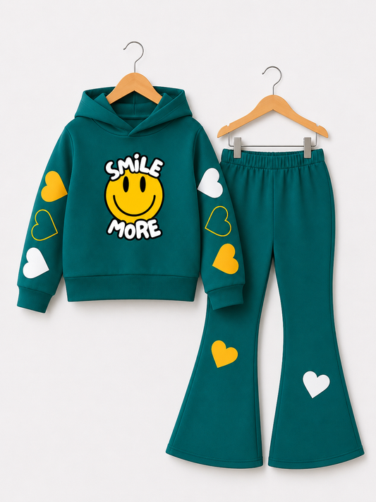 GREEN SMILE FLEECE SUIT