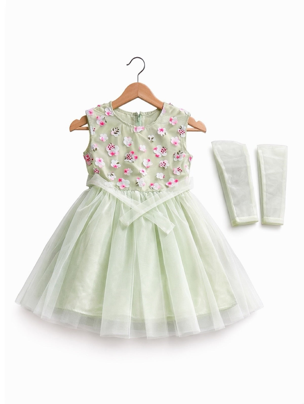 PISTA FLORAL NET FROCK