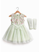 PISTA FLORAL NET FROCK