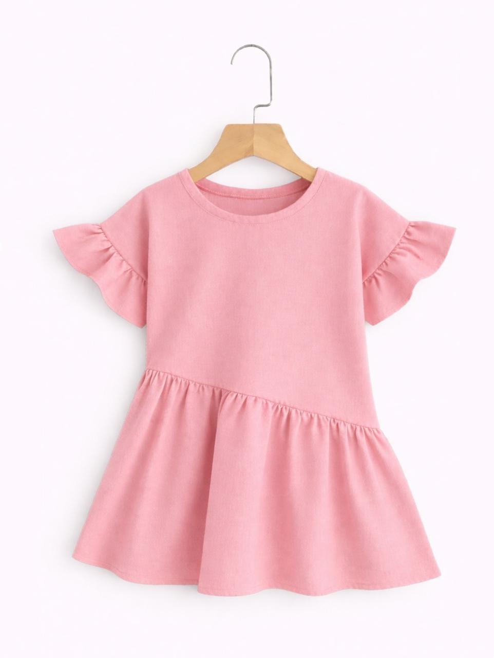 TEA PINK RUFFLE FROCK