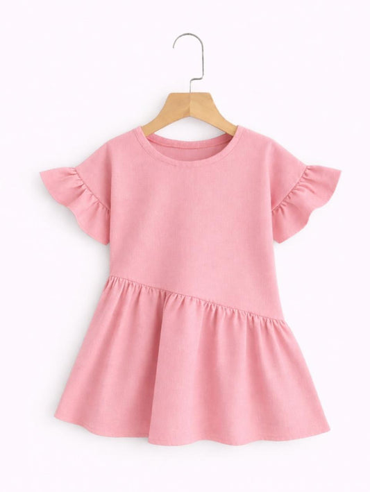 TEA PINK RUFFLE FROCK