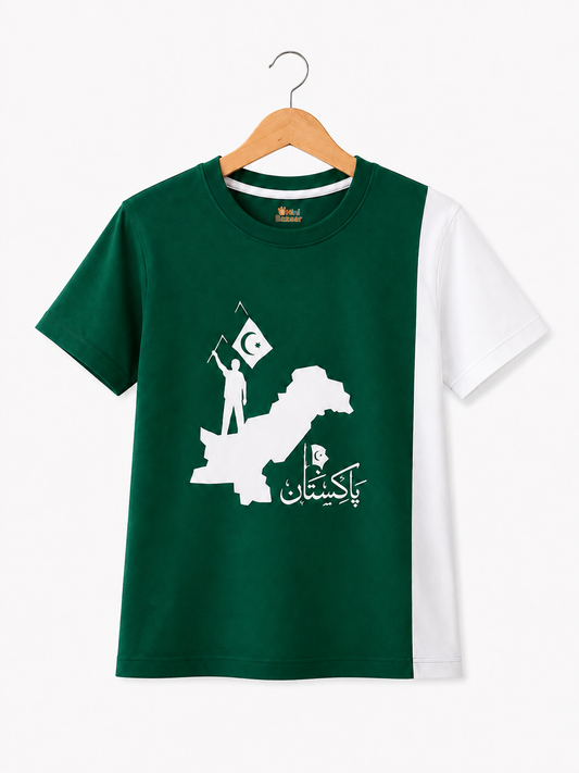 GREEN PANEL PAKISTAN TEE