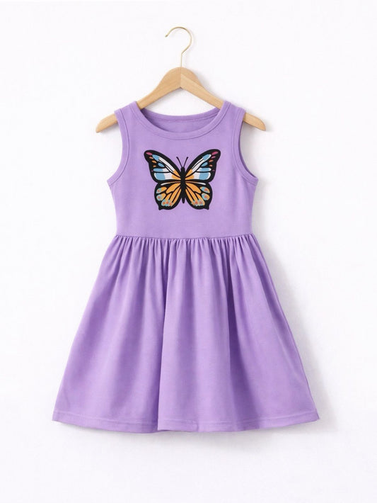 PURPLE BUTTERFLY FROCK