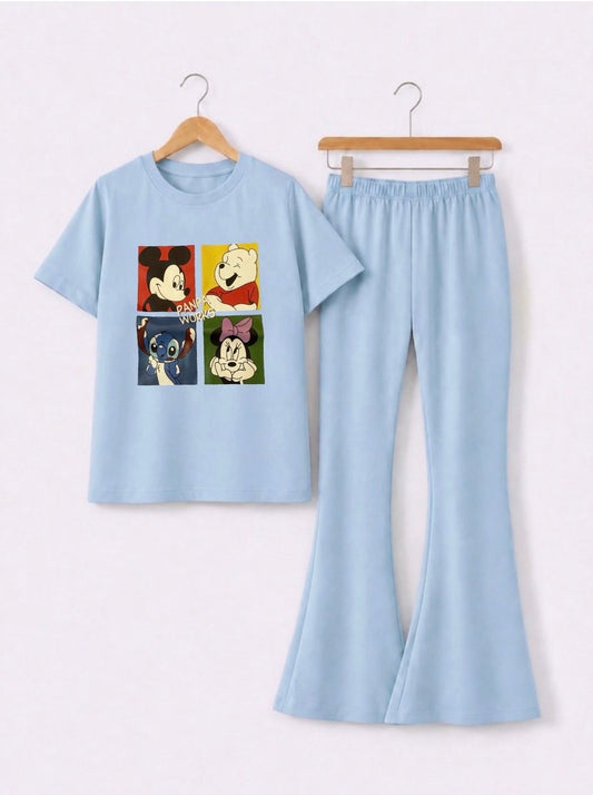 MICKEY POOH STITCH TROUSER SET