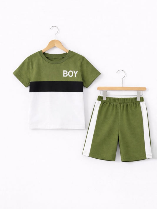 OLIVE BOY SHORT SET