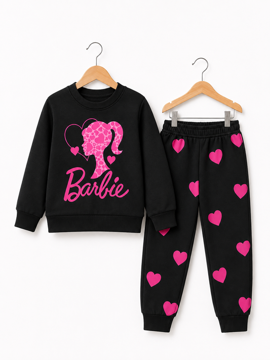 BARBIE ALL OVER FLEECE SUIT