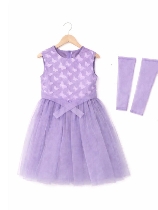 PURPLE BUTTERFLY NET FROCK