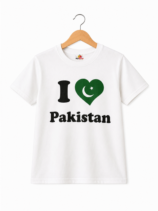 WHITE I LOVE PAKISTAN TEE
