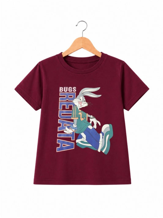MAROON BUNNY TEE