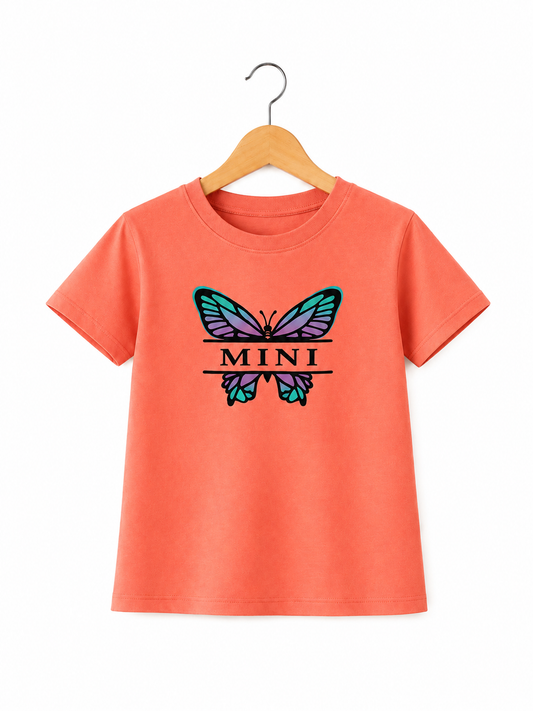 PEACH BUTTERFLY TEE