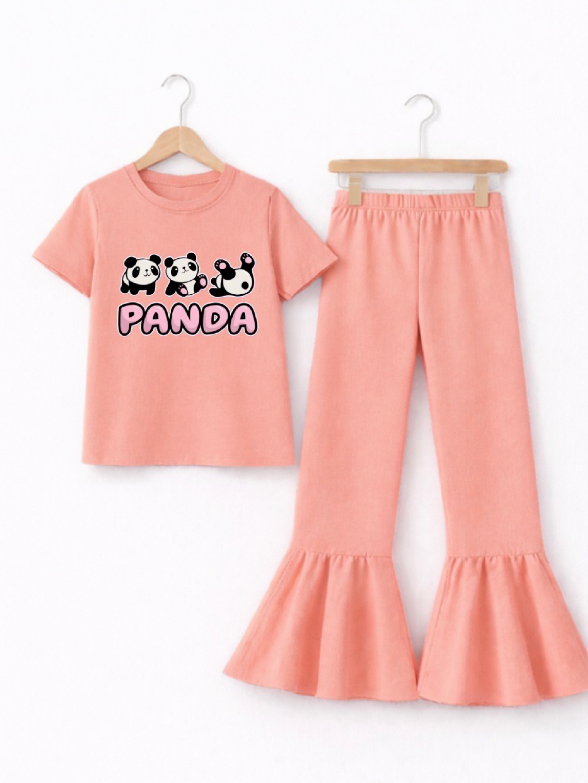 PEACH PANDA TROUSER SET