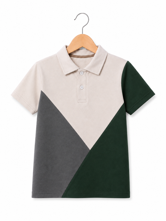 SKIN GREEN PANEL POLO