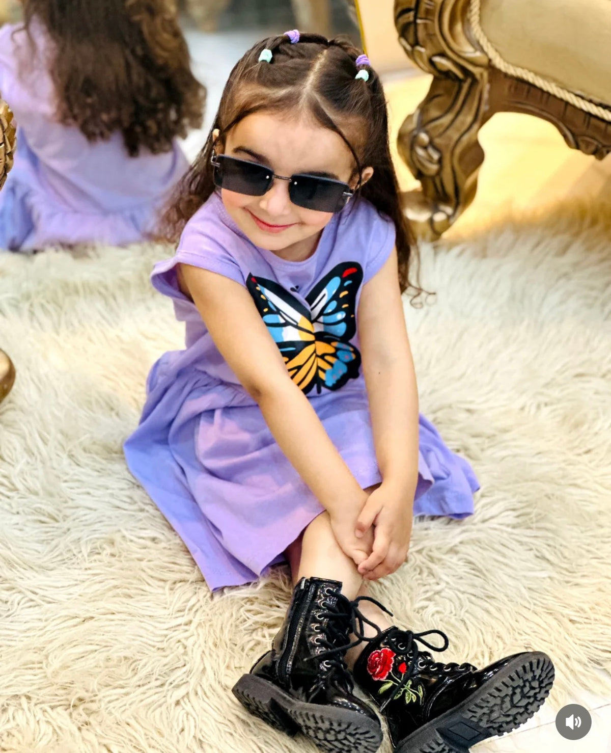 PURPLE BUTTERFLY FROCK