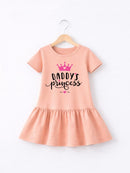 Daddy’s Princess" Peach Graphic Frock