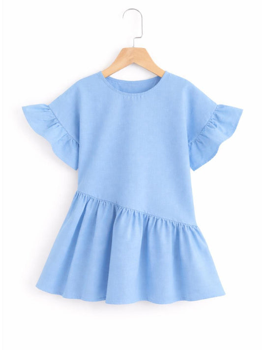 SKY RUFFLE FROCK