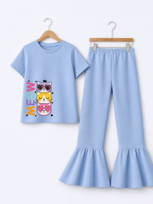 SKY MEOW TROUSER SET