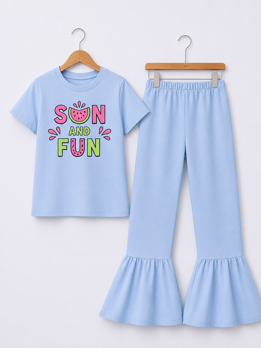SKY SUN & FUN TROUSER SET
