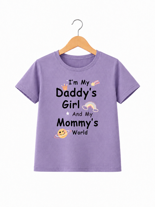 PURPLE DADDY’S GIRL MOMMY’S WORLD TEE