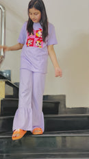 PURPLE POWER GIRLS TROUSER SET